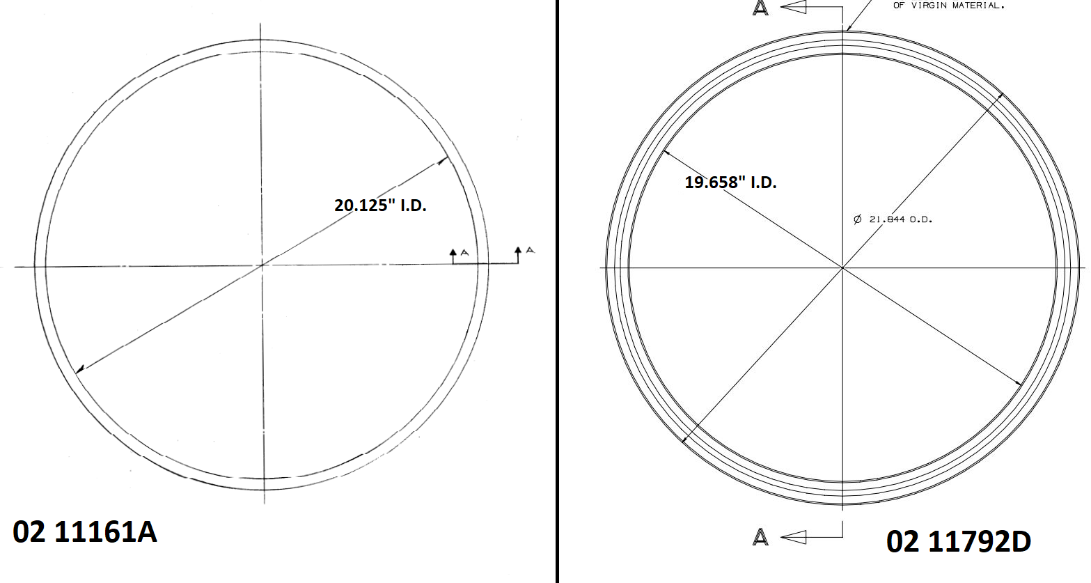 02 11792D vs 02 1161A Inner Diameter